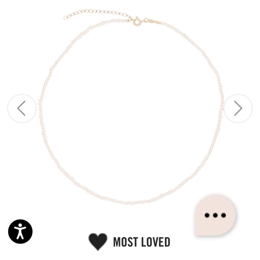 Tiny pearl necklace - 16-18 length with gift box